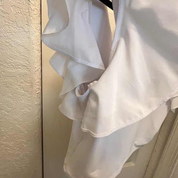 Express White Ruffle Sleeve Blouse - Picture 5 of 8
